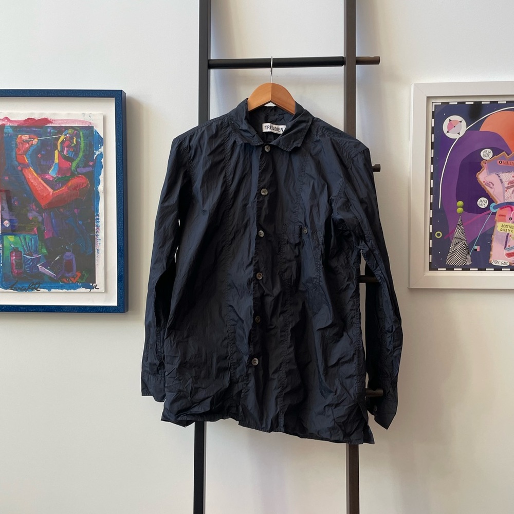 Men's Black Button-Up